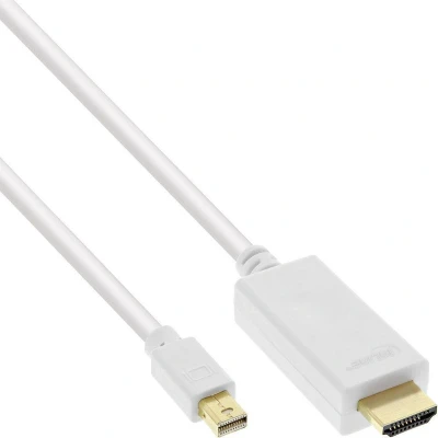 Afbeelding van Premium Mini DisplayPort 1.2a naar HDMI 2.0 kabel (4K 60 Hz) / wit 2 meter