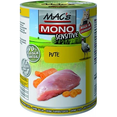 Afbeelding van MAC&#039;s CAT Monoproteïne blik 6x400g Kalkoen