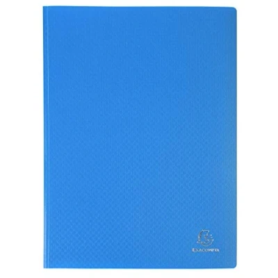 Afbeelding van Exacompta 88100E Opak zichtmap van mat en ondoorzichtig polypropyleen, met gladde, zeer transparante binnenzakken, 100 hoezen 200 zichten. DIN A4 Kleur het deksel wordt willekeurig geselecteerd
