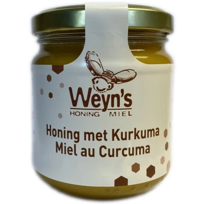 Afbeelding van Honing met kurkuma 250g Weyn&#039;s (crème)