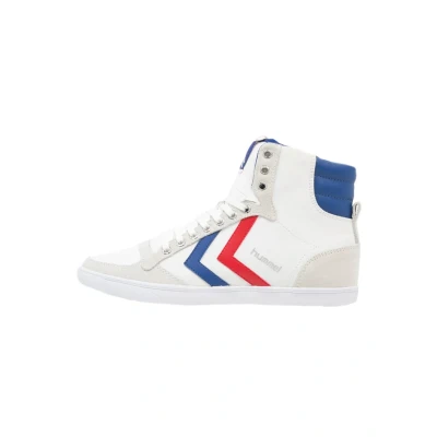 Afbeelding van Hummel Slimmer Stadil Sneakers hoog, Maat: 42, White/blue/red Leer en textiel