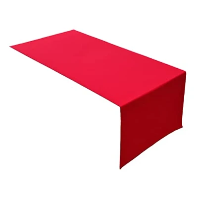 Afbeelding van Hoogwaardige tafelloper, tafellinnen, uit 100% katoen, collectie concept, kleur en grootte naar keuze, 30 x 100 cm, rood