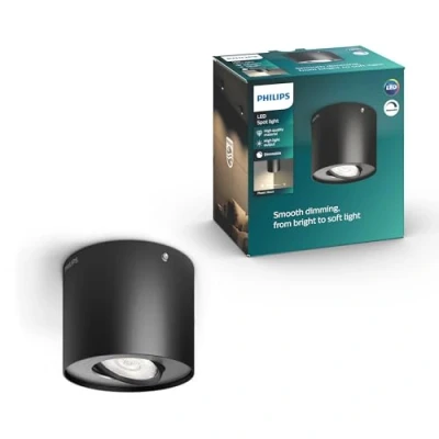 Afbeelding van Philips Phase opbouwspot 1 lichts zwart