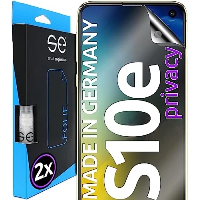 Afbeelding van S.E 2 stuks Privacyfolie voor Samsung Galaxy S10e uit Duitsland anti spyfolie stof en luchtbelvrij