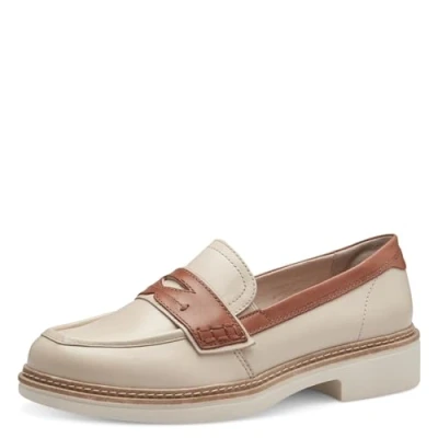 Afbeelding van Tamaris Instappers, Dames, Maat: 37, Ivory comb Leer