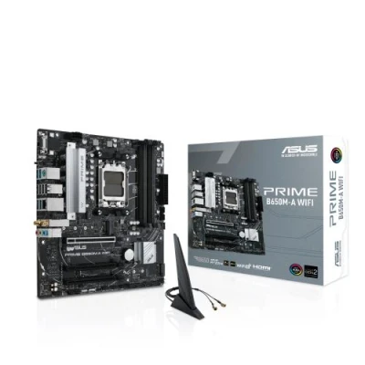 Image de ASUS Prime B650M A carte mère micro ATX Socket AM5 AMD B650 Chipset USB 3.2 Gen 1 2 C 2.5 Gigabit LAN graphique embarquée (unité centrale requise) audio HD (8 canaux)