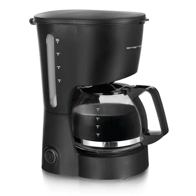 Afbeelding van Emerio CME 116801 Klein filterkoffiezetapparaat, 0,6 l glazen kan voor maximaal 5 kopjes verse koffie, afneembaar permanent filter, druppelbescherming, automatische uitschakeling 40 minuten, 600 W,