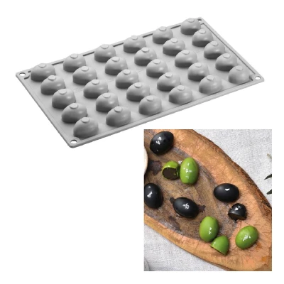 Afbeelding van Pavoni Siliconen Vorm Olijf 32x22mm (30) 30x17,5cm