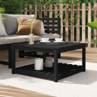 Afbeelding van Tuintafel 82,5x82,5x45 cm massief grenenhout zwart