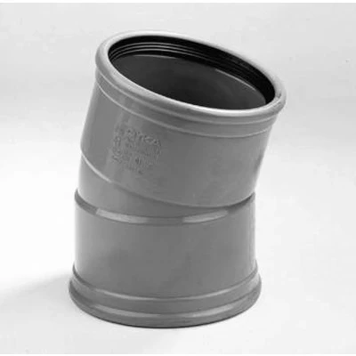 Afbeelding van PVC bocht 15 graden manchet, 125 mm (2 x