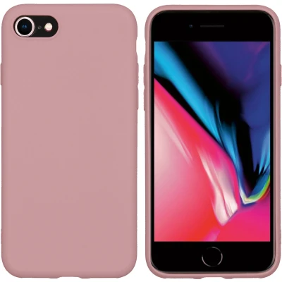 Afbeelding van iMoshion Hoesje Geschikt voor iPhone SE (2022) / (2020) 8 7 Siliconen Color Backcover lichtroze