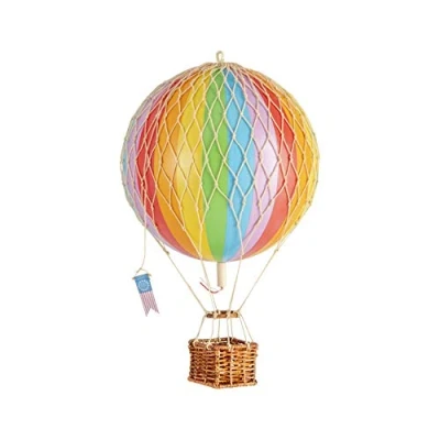 Afbeelding van Authentic Models Luchtballon Travels Light decoratie Kinderkamer Regenboog Ø 18cm