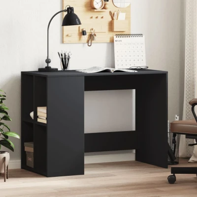 Afbeelding van Bureau 102x50x75 cm bewerkt hout zwart