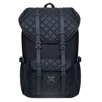 Afbeelding van KAUKKO Laptoprugzak, functionele outdoortas voor reizen en kamperen, rugzak studenten, zwart (ep5 19), één maat