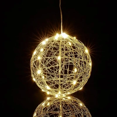 Afbeelding van led lichtbol kerst Ø 15 cm op batterijen