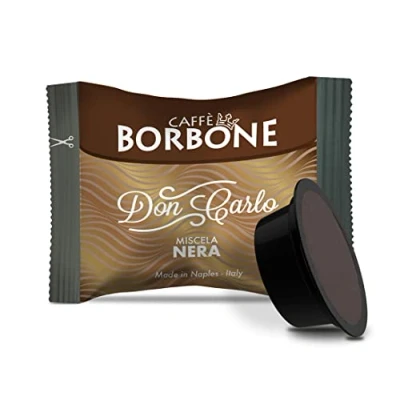 Image de Caffè Borbone café Don Carlo, Mélange Noir 100 Capsules Compatibles avec les Machines à usage domestique Lavazza* A Modo Mio*