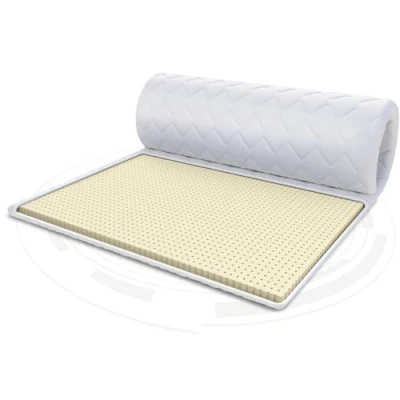 Afbeelding van FDM Latex topper, 160 x 200 cm, hardheid H3, hoogte ca. 2 geschikt voor mensen met een allergie, Öko Tex gecertificeerd, wit