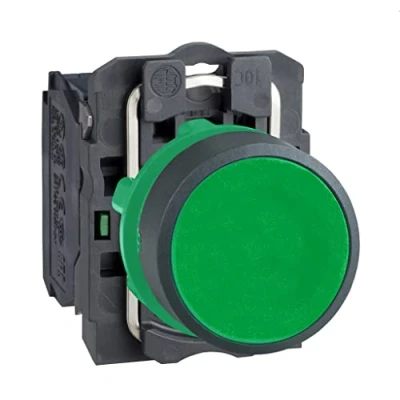 Afbeelding van Schneider Electric XB5AA31 Harmony Druktoets Bedieningsknop vlak 1 knop Groen Druk ontgrendeling stuk(s)