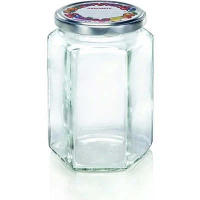 Afbeelding van Leifheit 3211 Jampot Zeshoekig 770ml Glas/Zilver