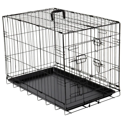 Afbeelding van Adori Bench 2 Deurs Zwart Hondenbench 76x48x54 cm