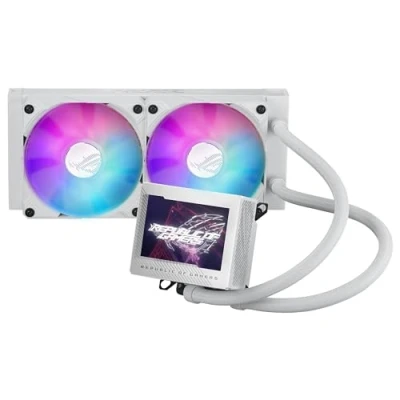 Image de ASUS ROG RYUJIN III 240 ARGB White Edition système de refroidissement liquide processeur Taille radiateur : mm (pour AM4, LGA1200, LGA1700, AM5, LGA115x Socket) cuivre 120