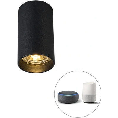 Afbeelding van QAZQA Smart moderne spot zwart incl. WiFi GU10 Tuba