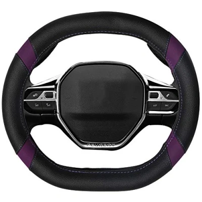 Afbeelding van Mayco Bell Stuurhoes van microvezel leer voor Peugeot 3008 4008 5008 2016 2019 508 208 e (paars)