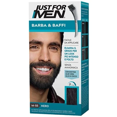 Afbeelding van JUST FOR MEN Beard e moustache kleur zwart, 14 g