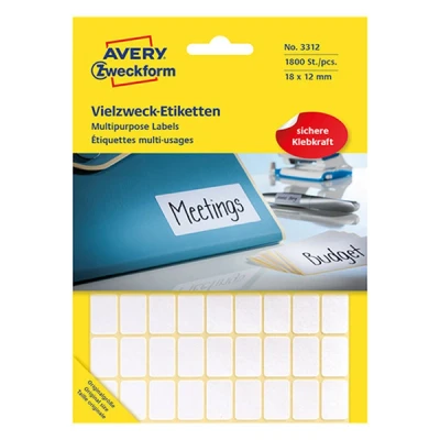 Image de Avery Multi Purpose Labels 3312 étiquettes 1800 unités
