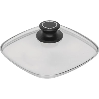 Afbeelding van AMT Gastroguss 2059596 Hittebestendig deksel, hoekig, aluminiumglas, zwart/grijs, 28 x 3 cm