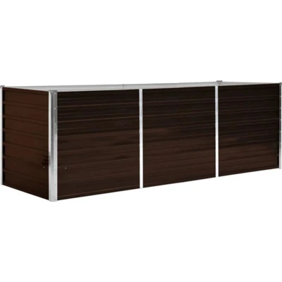 Afbeelding van Plantenbak verhoogd 240x80x77 cm gegalvaniseerd staal bruin