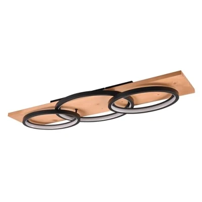 Afbeelding van TRIO BARCA Plafondlamp Zwart mat incl. 1x SMD 40W