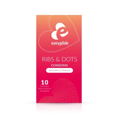 Afbeelding van EasyGlide Ribs And Dots Condooms 10 Stuks