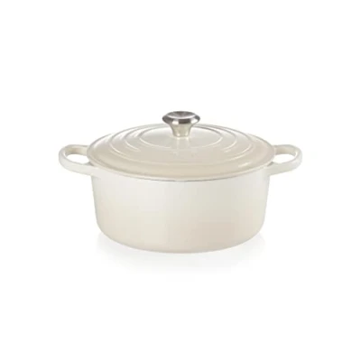 Afbeelding van Le Creuset Gietijzeren Ronde Braadpan In Meringue 22cm 3,3l