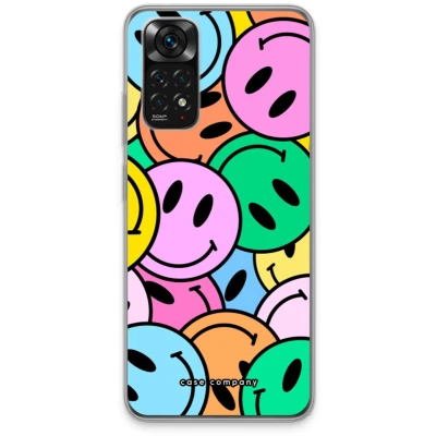 Afbeelding van Case Company® hoesje geschikt voor Xiaomi Redmi Note 11 Smiley N1 Soft Cover Telefoonhoesje Bescherming aan alle Kanten en Schermrand