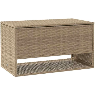Afbeelding van vidaXL Opbergbox voor buiten 100x55x55,5 cm poly rattan beige