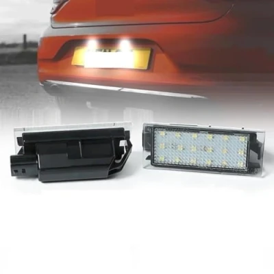 Afbeelding van XUBOR Led kentekenplaatverlichting, voor Renault, Clio 3 4 Megane 2 CC Trafic Kangoo Twingo Kadjar Laguna kentekenplaatverlichting (Connection Line)