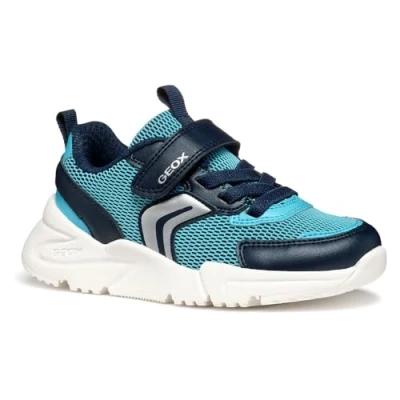 Afbeelding van Geox Loftus Sneakers laag voor kinderen, Maat: 28, Sky navy Leer