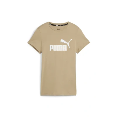 Afbeelding van Puma LOGO TEE Tshirt print, Dames, Maat: Small, Beige