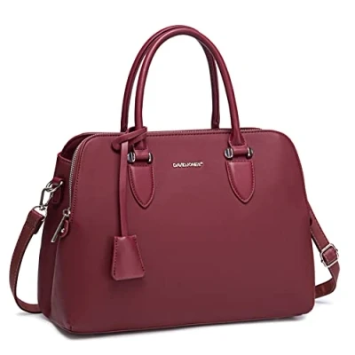 Afbeelding van David Jones Bugatti Handtas voor dames, van PU leer, met schouderriem, meerdere vakken, in de stad, werk, elegant, klassiek, chic, Rood