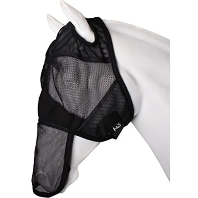 Afbeelding van Horka Vliegenmasker Met Neusbeschermer Zwart Pony