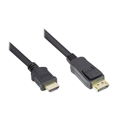 Afbeelding van GoodConnections DisplayPort 1.2 &gt; HDMI (ST ST) 2m Adapterkabel 4K 30Hz Schwarz