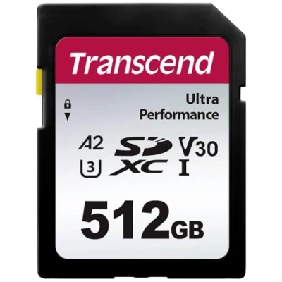 Afbeelding van Transcend TS64GSDC340S SDXC kaart 512 GB A1 Application Performance Class, A2 v30 Video Speed UHS Class 3 Schokbestendig,