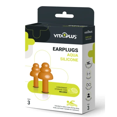 Afbeelding van Vitaplus Earplugs Aqua Silicone 6ST