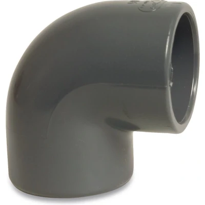 Afbeelding van PVC U Knie 90 40 mm, lijmmof