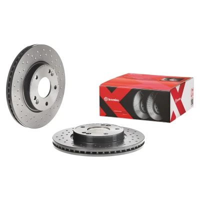 Afbeelding van BREMBO 09.C249.1X Remschijf 280 23 5 geperforeerd/interne ventilatie Gecoat High carbon Met schroeven HYUNDAI: Veloster, i30 II Hatchback