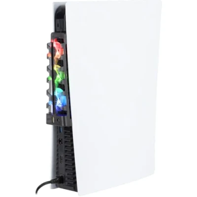 Afbeelding van Konix Ventilateur de refroidissement pour console PS5 Éclairage LED RVB 21 x 68 40 cm 3 vitesses Port USB 3.0 Noir