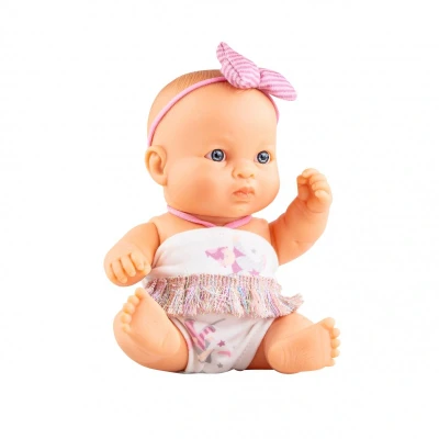 Afbeelding van Paola Reina Puppegie Jana babypop blank meisje met blauwe ogen pakje (21cm)