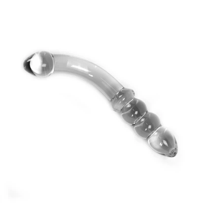 Afbeelding van Glazen Dildo Transparant Curve
