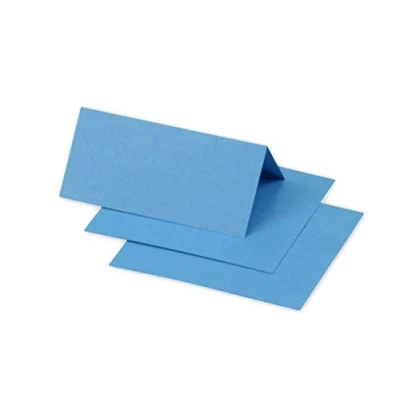 Afbeelding van Clairefontaine 75041C Plakskaarten, formaat 8,5 x 8 cm, 210 g/m², turquoise, uitnodigingen evenementen en overeenkomstige serie pollen, premium papier, glad,